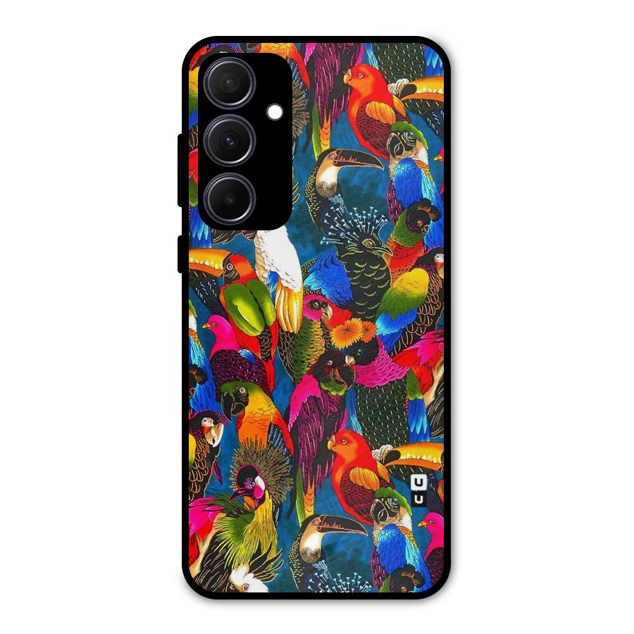 Parrot Art Metal Back Case for Galaxy A35