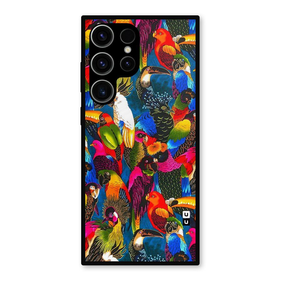 Parrot Art Metal Back Case for Galaxy S23 Ultra