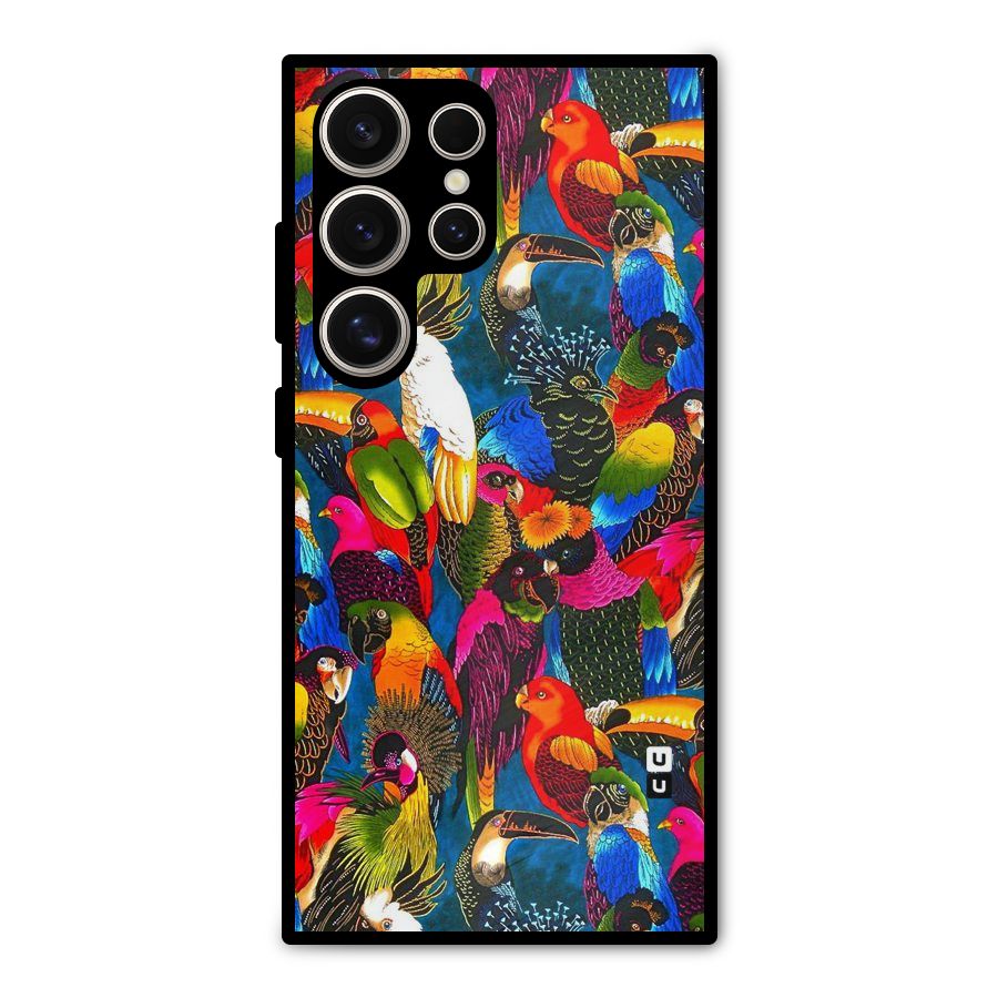 Parrot Art Metal Back Case for Galaxy S24 Ultra