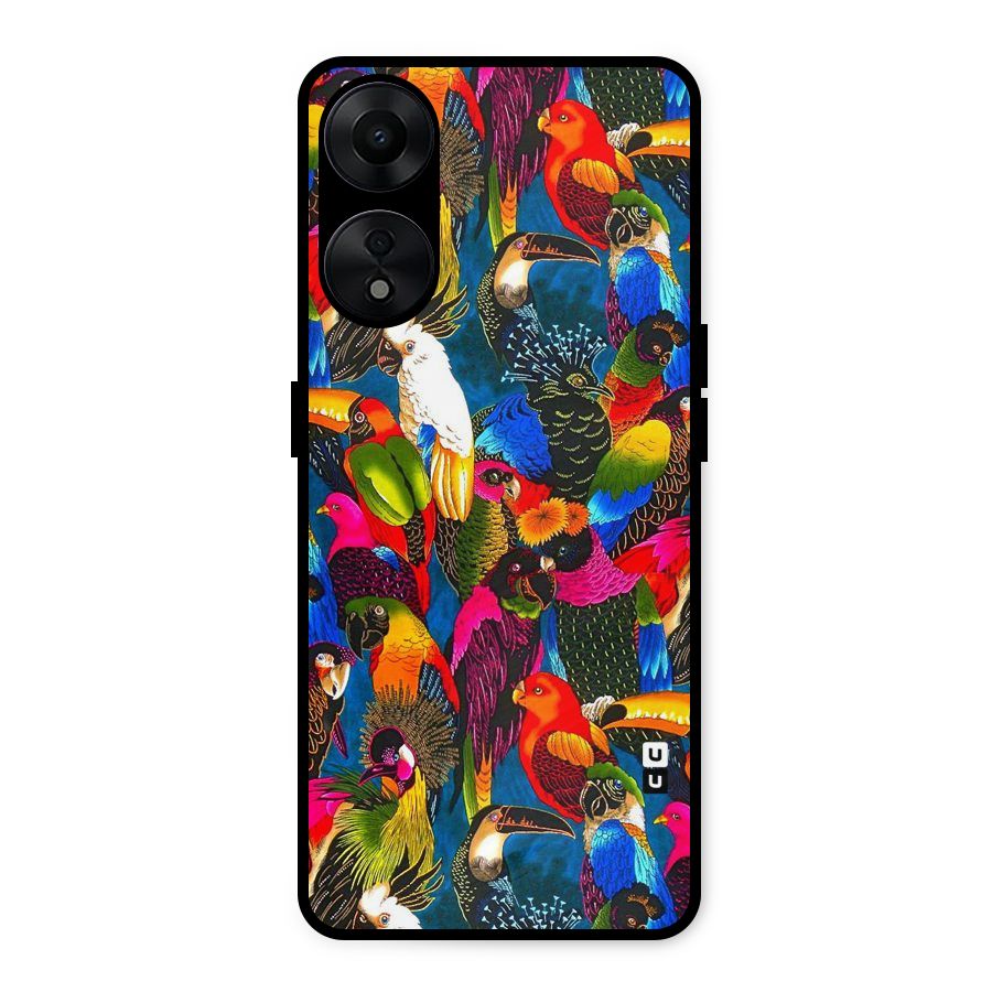 Parrot Art Metal Back Case for Oppo A78 5G