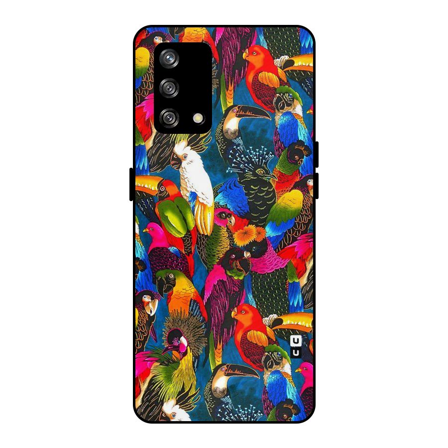 Parrot Art Metal Back Case for Oppo F19
