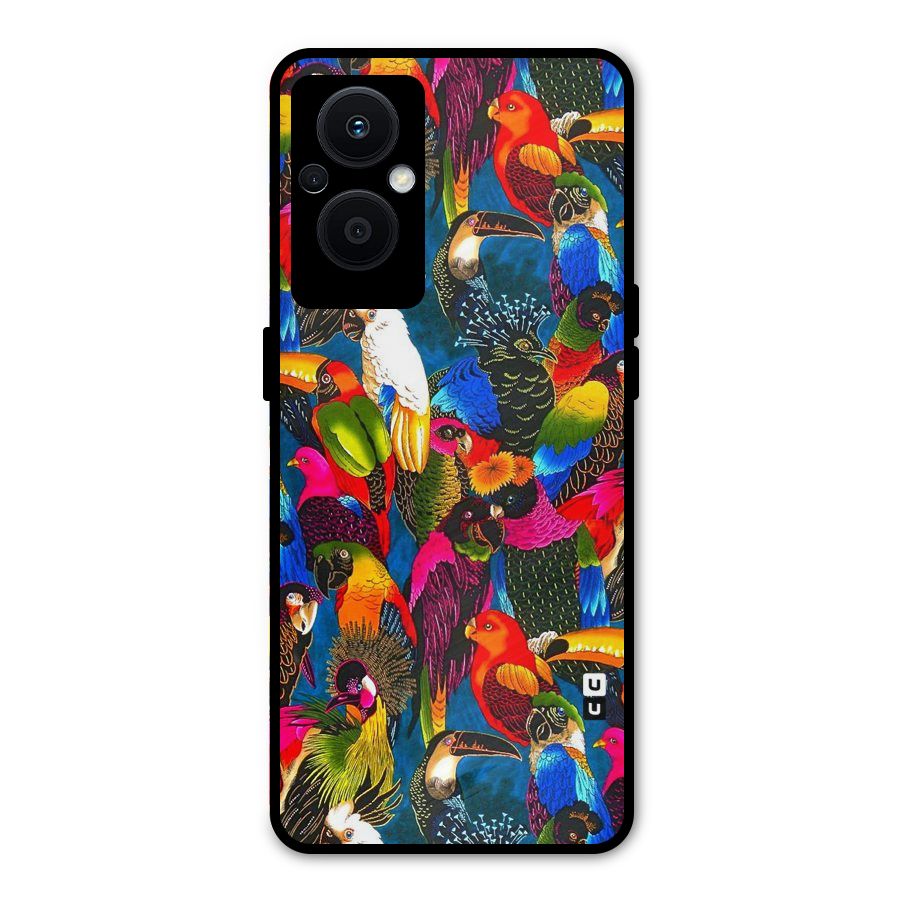 Parrot Art Metal Back Case for Oppo F21s Pro 5G