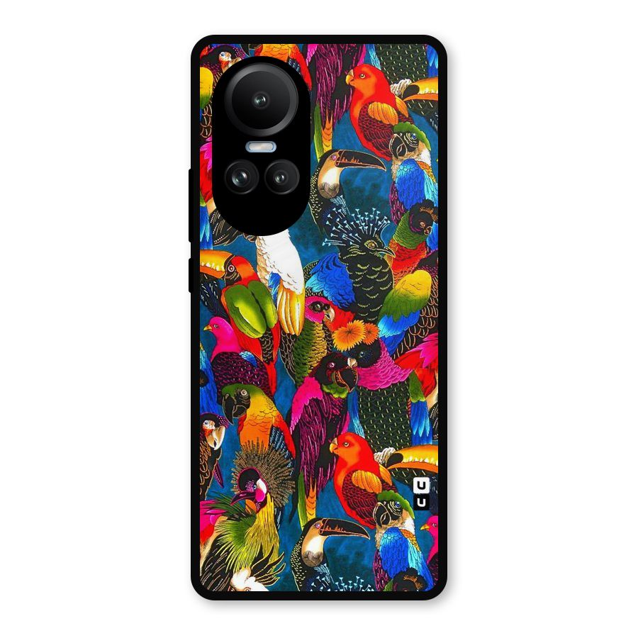 Parrot Art Metal Back Case for Oppo Reno10