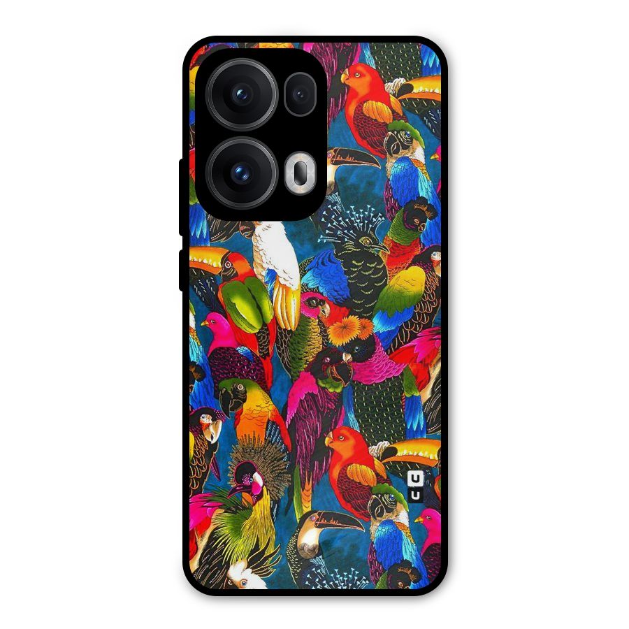 Parrot Art Metal Back Case for Oppo Reno13 Pro