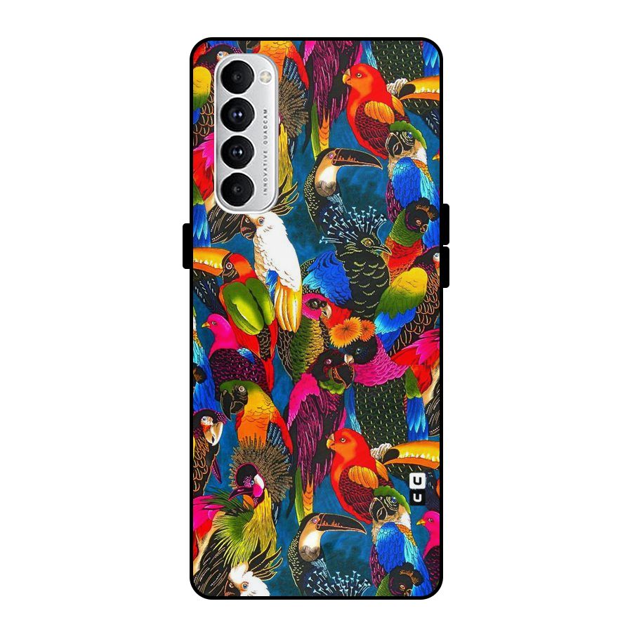 Parrot Art Metal Back Case for Oppo Reno4 Pro