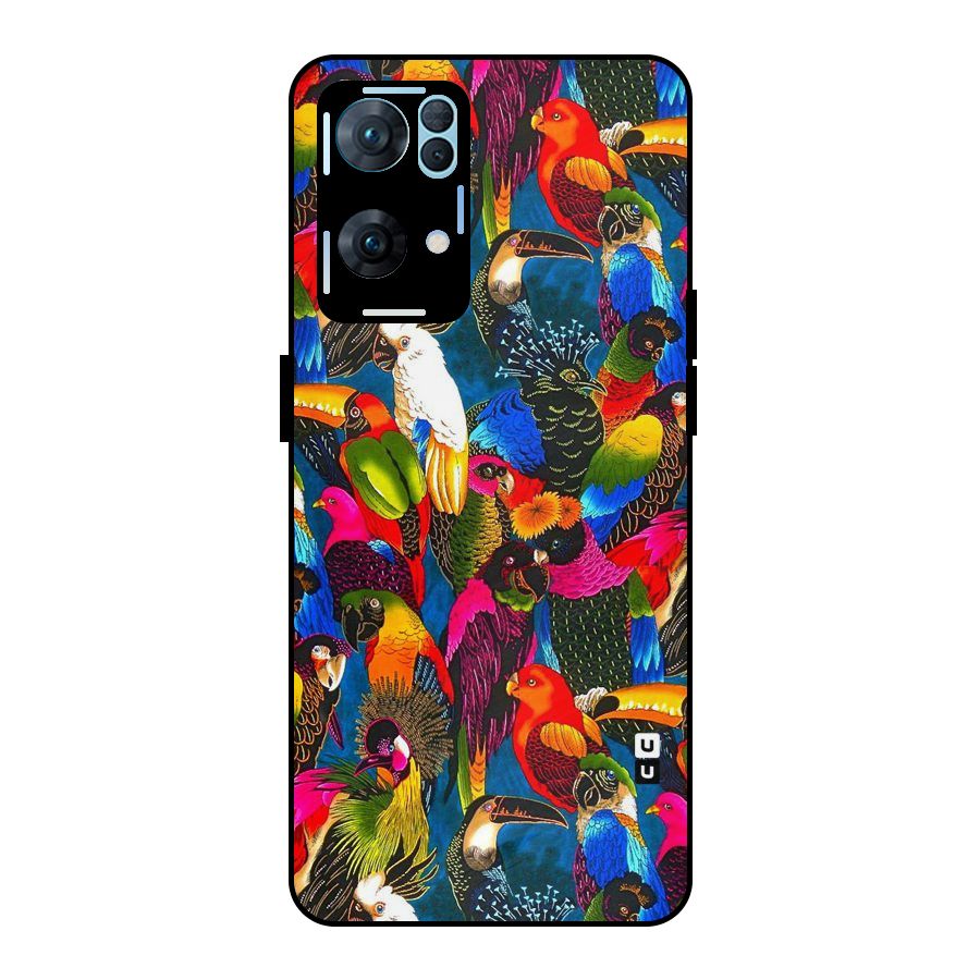 Parrot Art Metal Back Case for Oppo Reno7 Pro 5G
