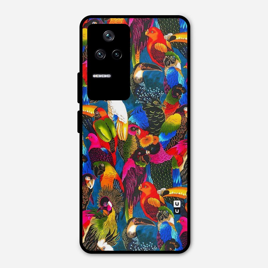 Parrot Art Metal Back Case for Poco F4 5G