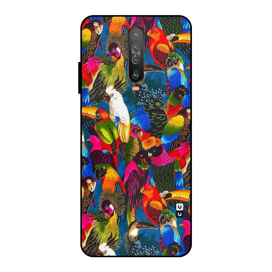 Parrot Art Metal Back Case for Poco X2
