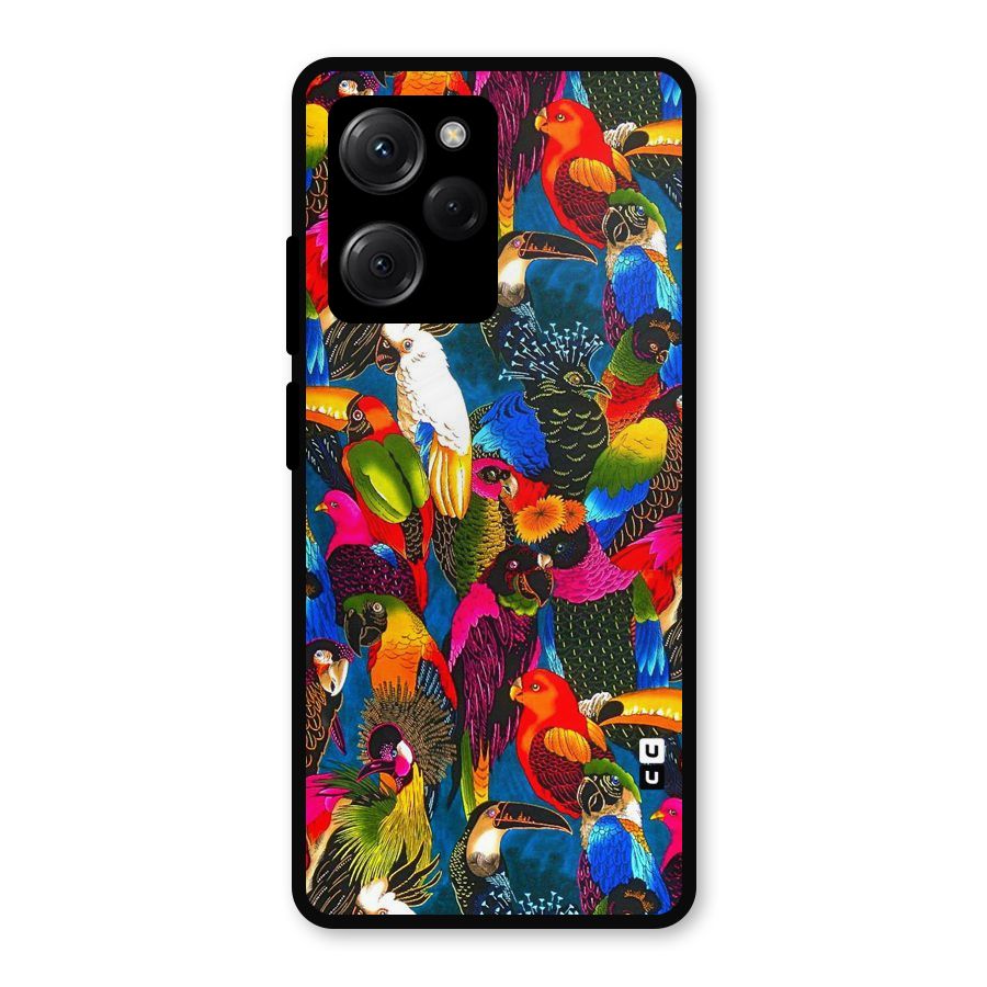 Parrot Art Metal Back Case for Poco X5 Pro