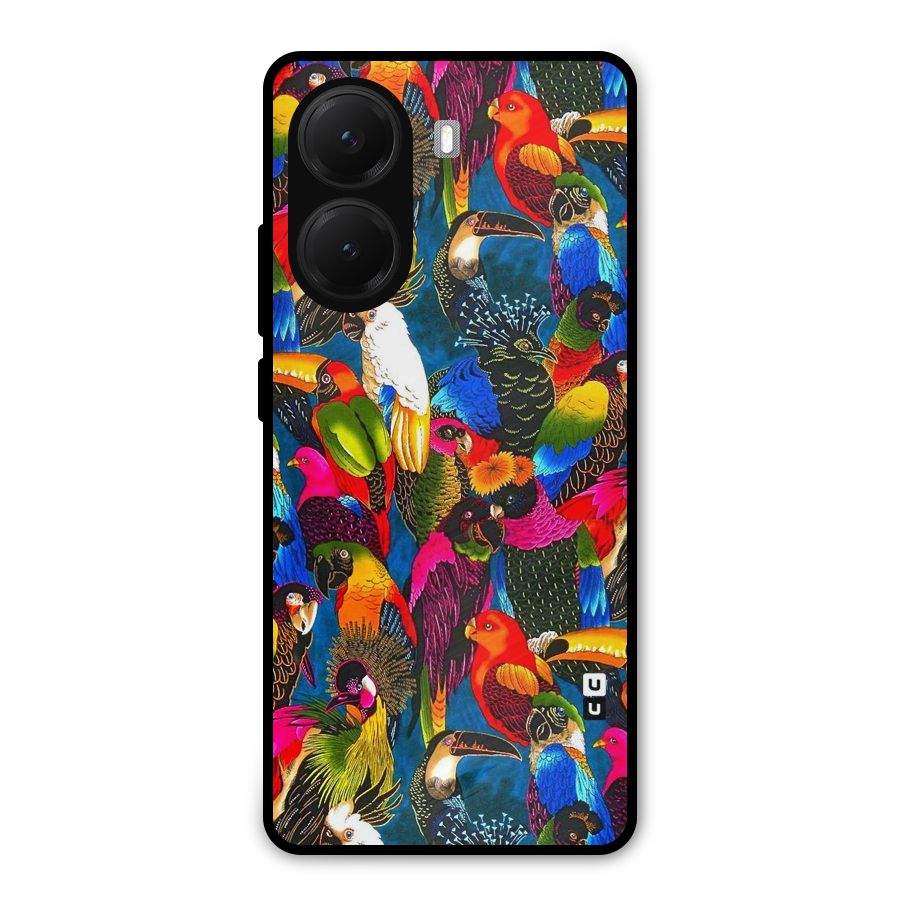 Parrot Art Metal Back Case for Poco X7 Pro