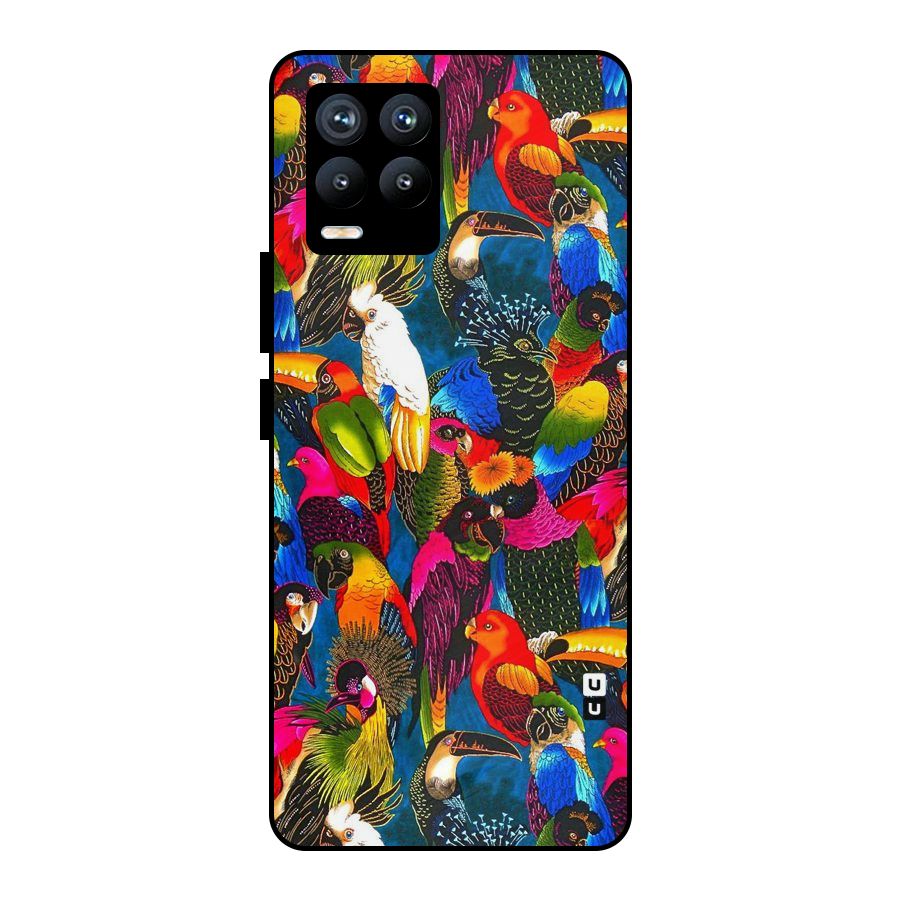 Parrot Art Metal Back Case for Realme 8 Pro