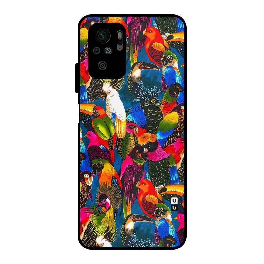 Parrot Art Metal Back Case for Redmi Note 10S