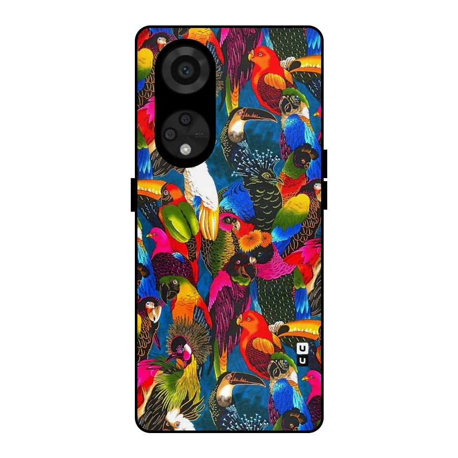 Parrot Art Metal Back Case for Reno8 T 5G