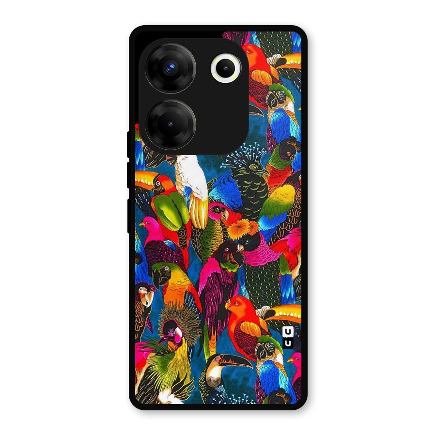 Parrot Art Metal Back Case for Tecno Camon 20 Pro