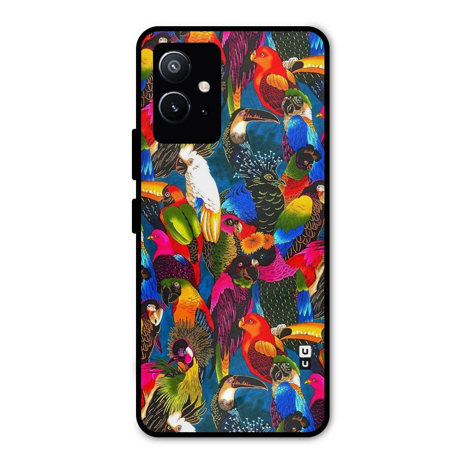 Parrot Art Metal Back Case for Vivo T1 5G