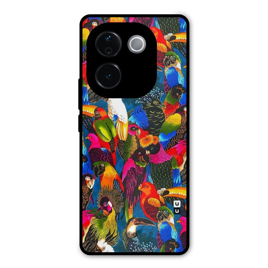 Parrot Art Metal Back Case for Vivo T3 Pro