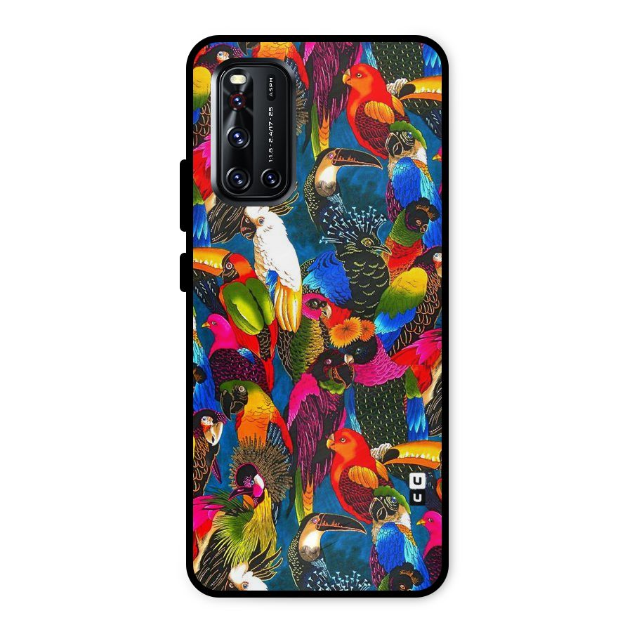 Parrot Art Metal Back Case for Vivo V19