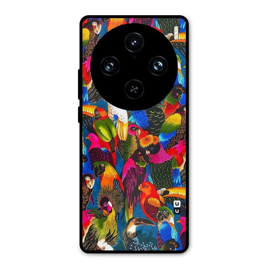 Parrot Art Metal Back Case for Vivo X100 Pro
