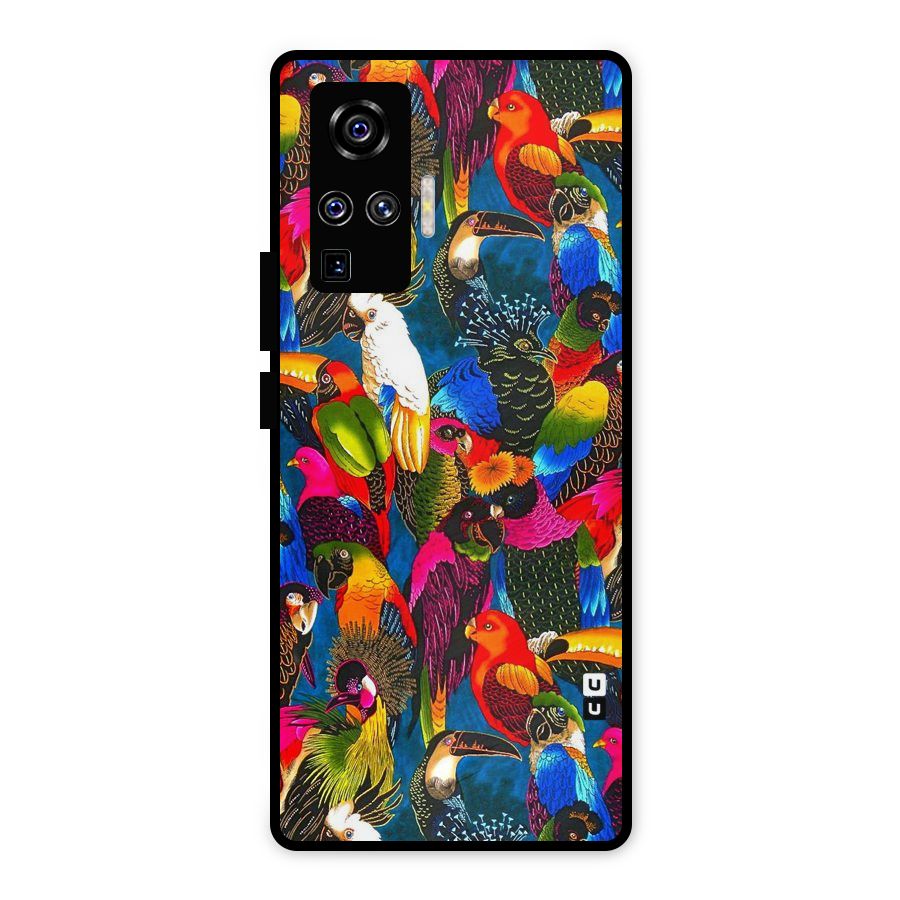 Parrot Art Metal Back Case for Vivo X50 Pro