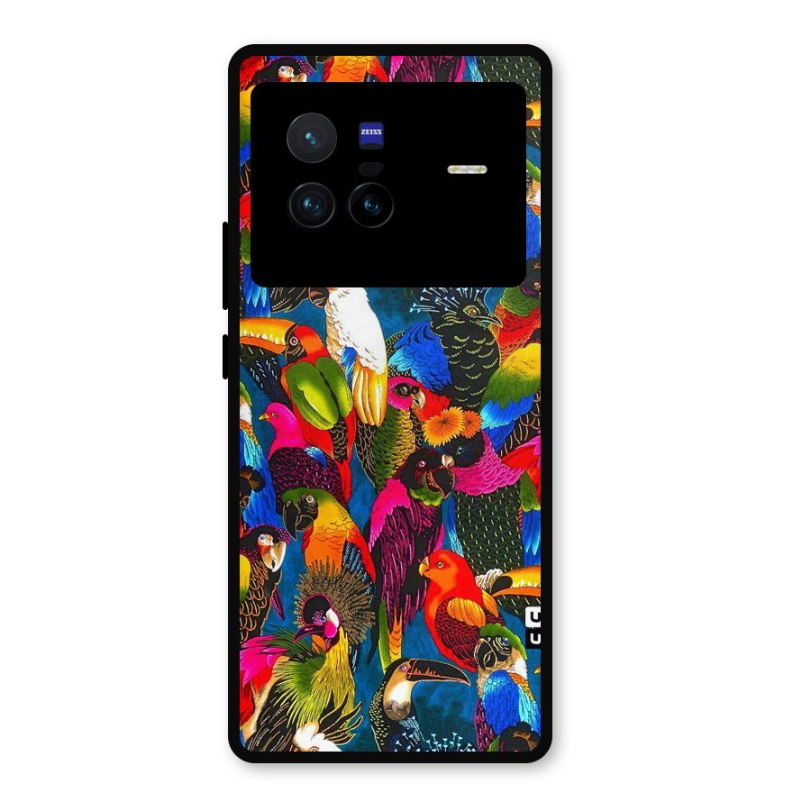 Parrot Art Metal Back Case for Vivo X80