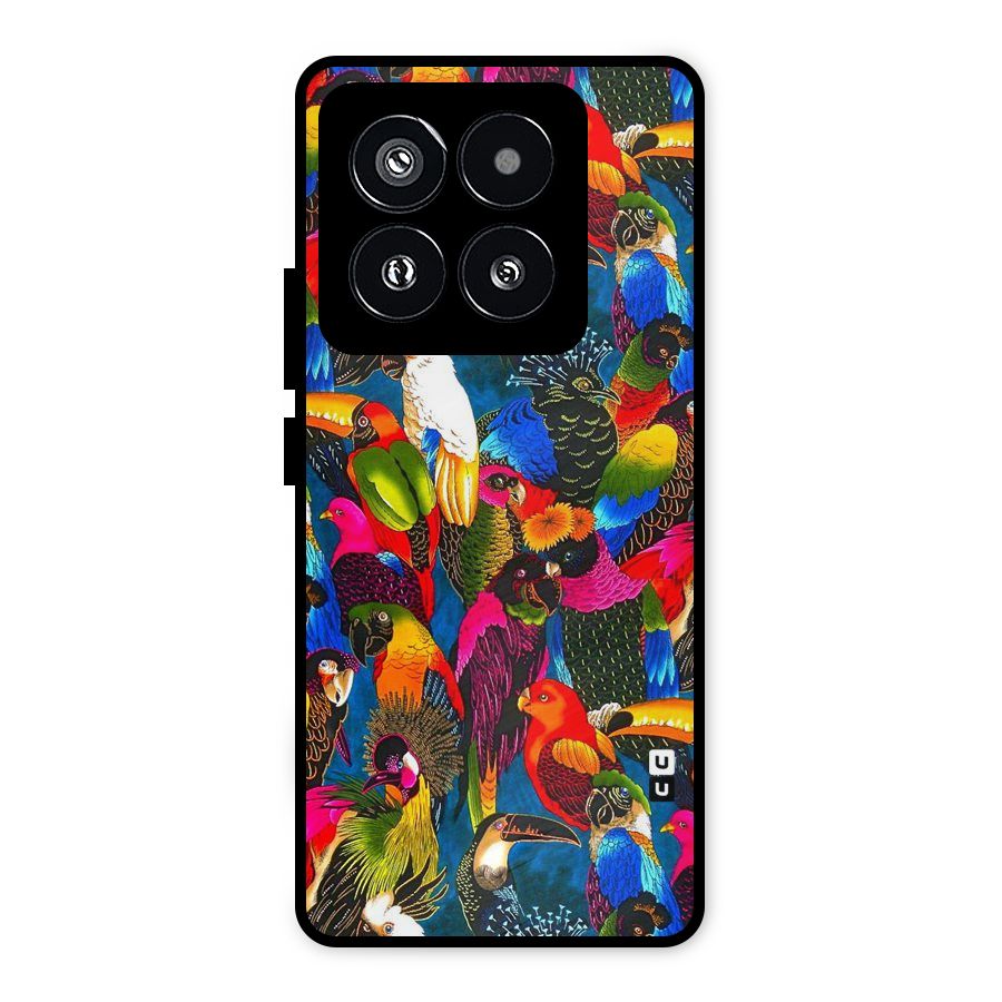 Parrot Art Metal Back Case for Xiaomi 14 Pro