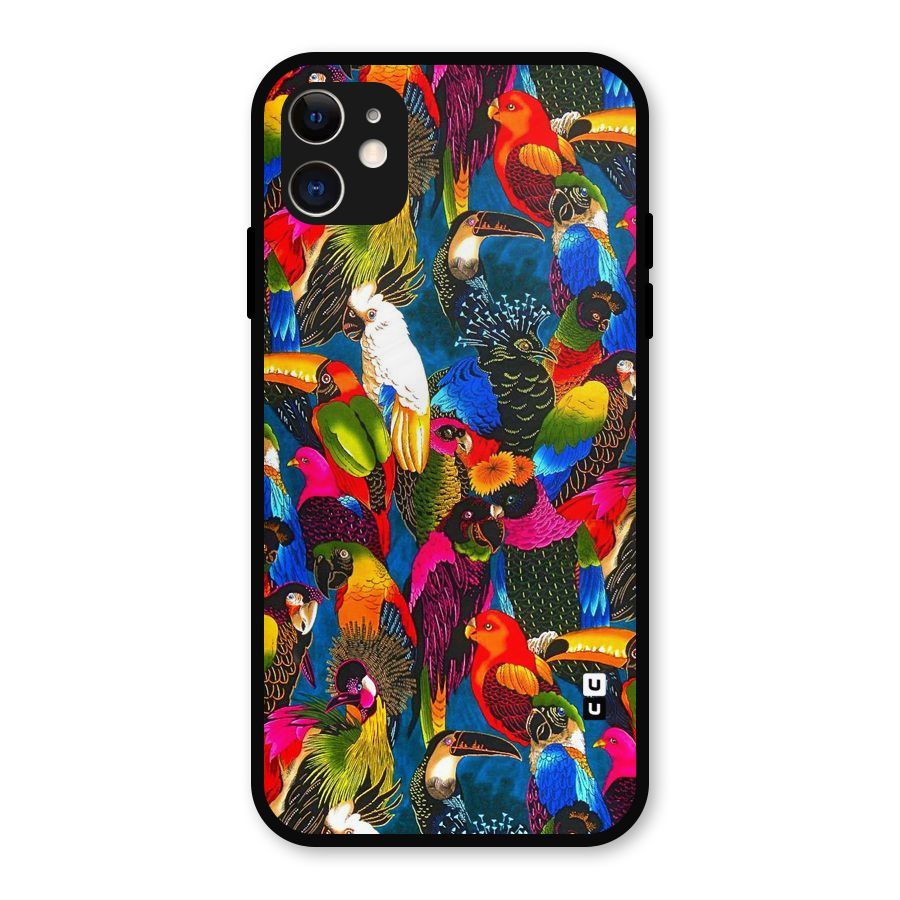 Parrot Art Metal Back Case for iPhone 11