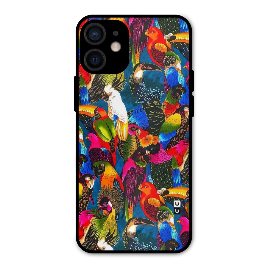 Parrot Art Metal Back Case for iPhone 12 Mini