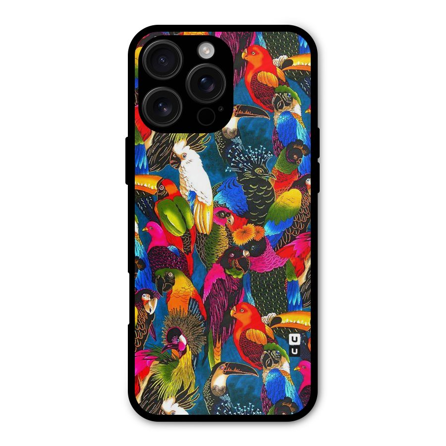 Parrot Art Metal Back Case for iPhone 16 Pro Max