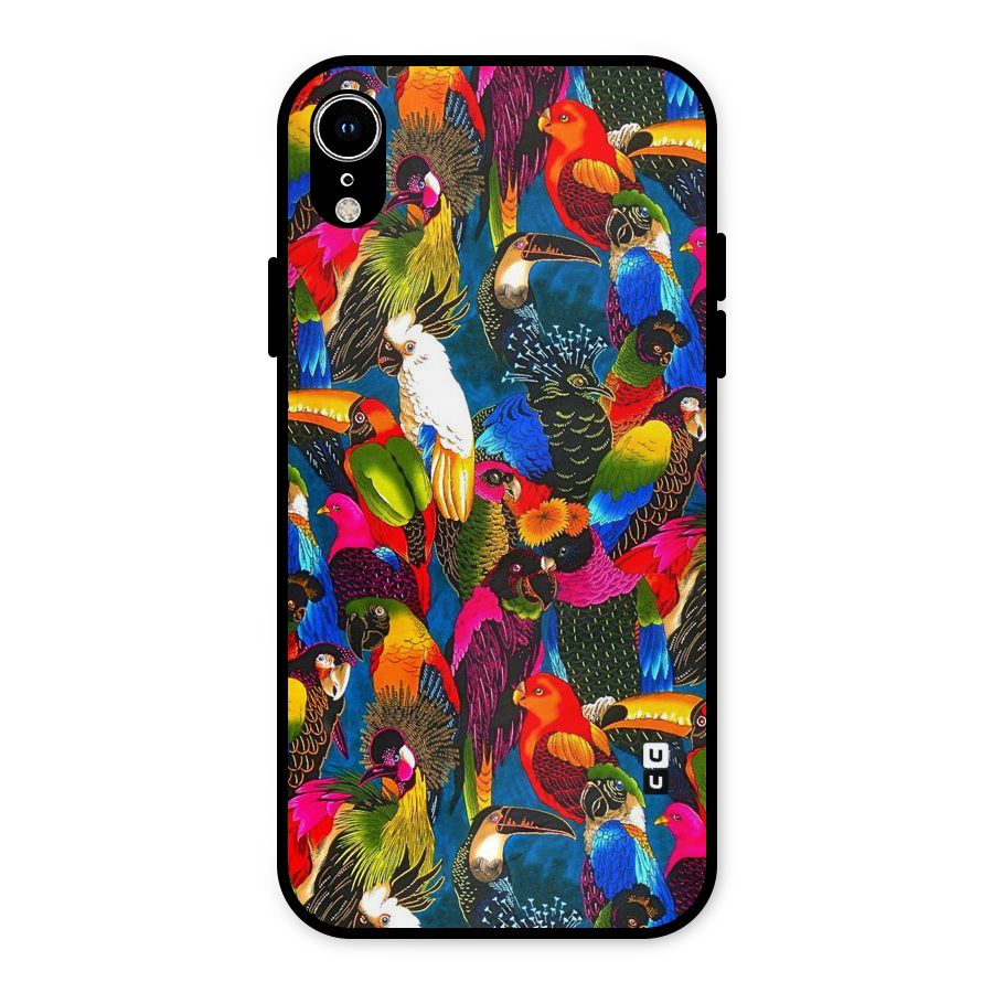 Parrot Art Metal Back Case for iPhone XR