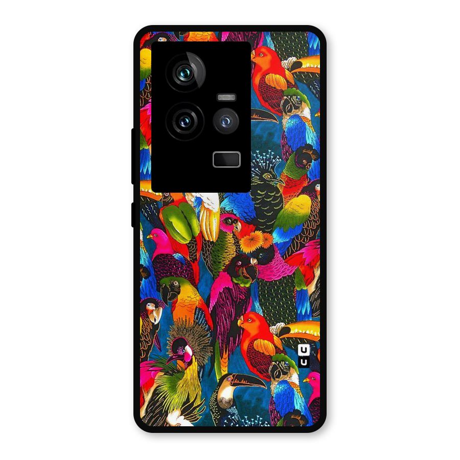 Parrot Art Metal Back Case for iQOO 11 5G