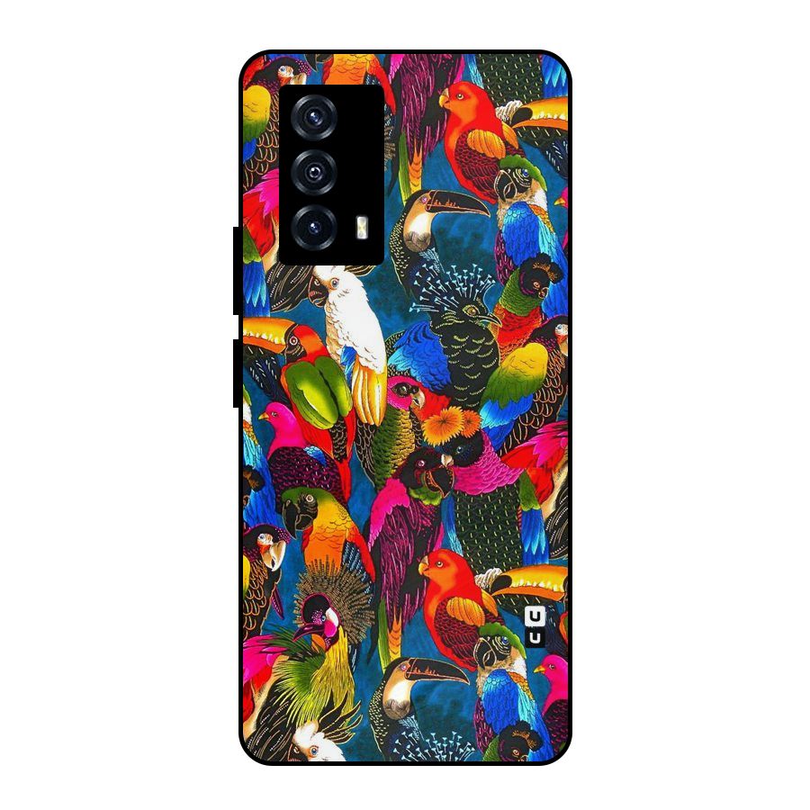 Parrot Art Metal Back Case for iQOO Z5