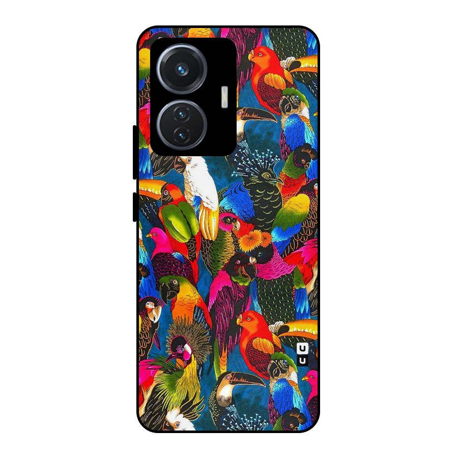 Parrot Art Metal Back Case for iQOO Z6 44W