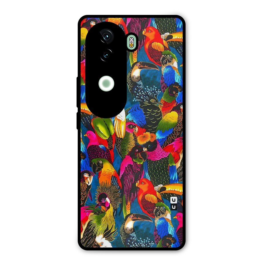 Parrot Art Metal Back Case for iQOO Z9s