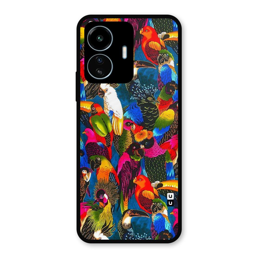 Parrot Art Metal Back Case for vivo iQOO Z6 Lite 5G