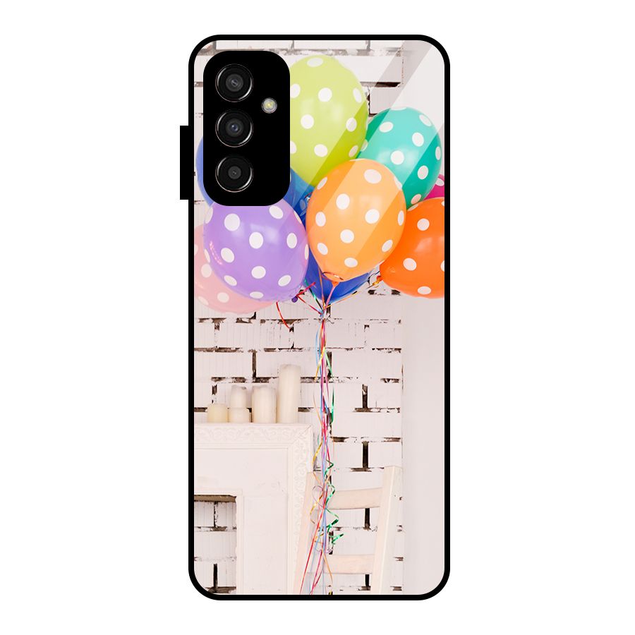 Party Balloons Glass Back Case for Galaxy F13