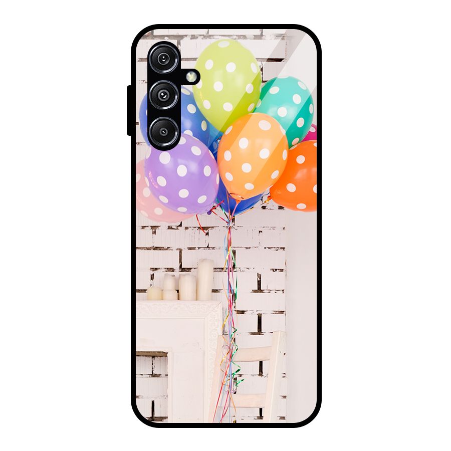 Party Balloons Glass Back Case for Galaxy M34 5G