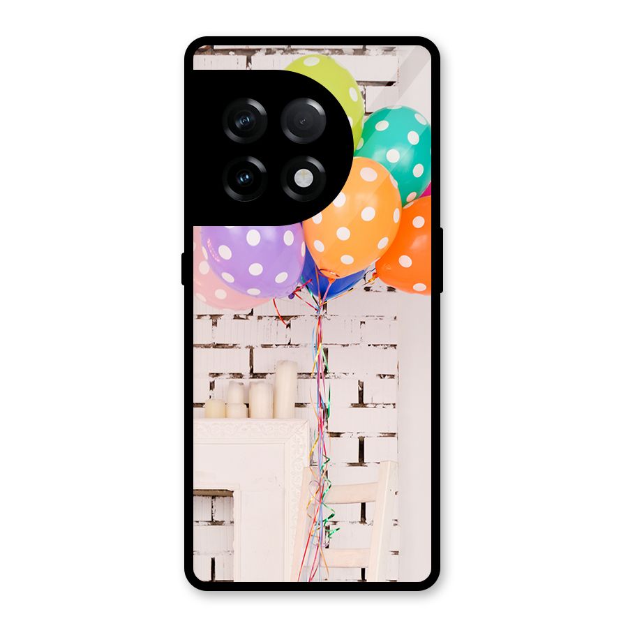 Party Balloons Glass Back Case for OnePlus 11R