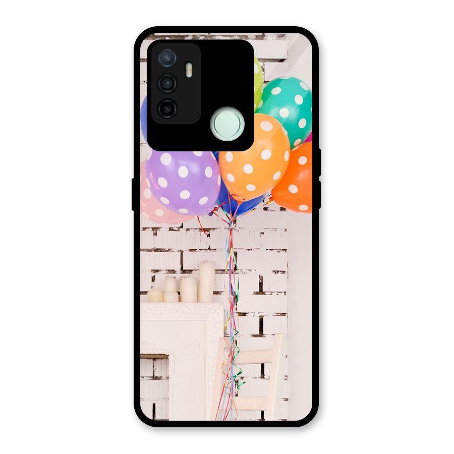 Party Balloons Glass Back Case for Oppo A53