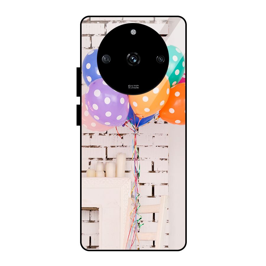 Party Balloons Glass Back Case for Realme Narzo 60 5G