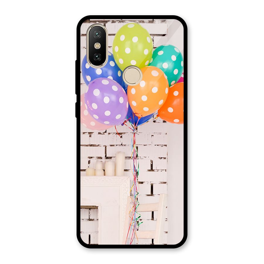 Party Balloons Glass Back Case for Redmi A2