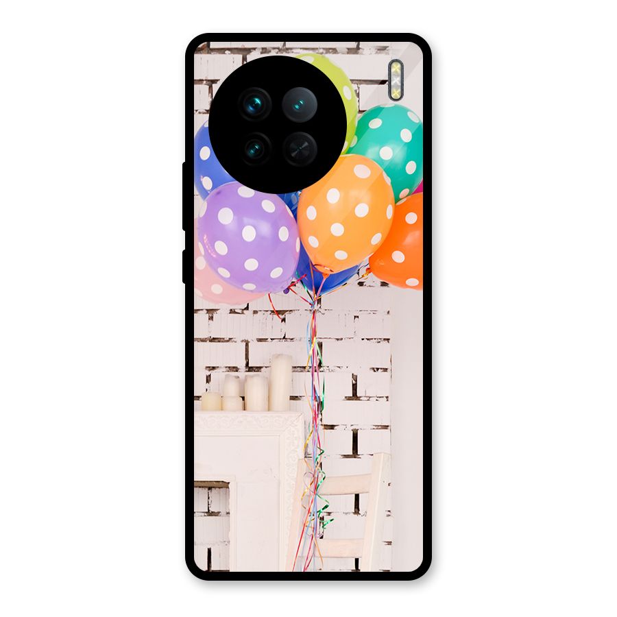 Party Balloons Glass Back Case for Vivo X90