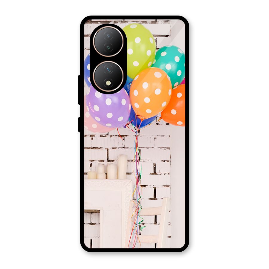 Party Balloons Glass Back Case for Vivo Y100A