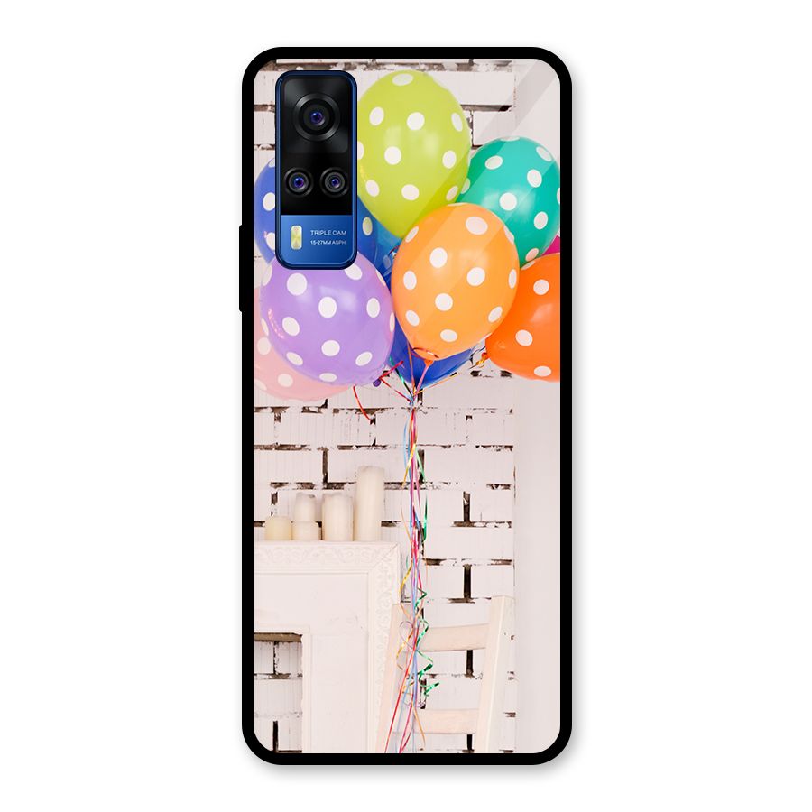 Party Balloons Glass Back Case for Vivo Y31