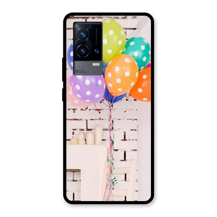 Party Balloons Glass Back Case for iQOO 9 5G