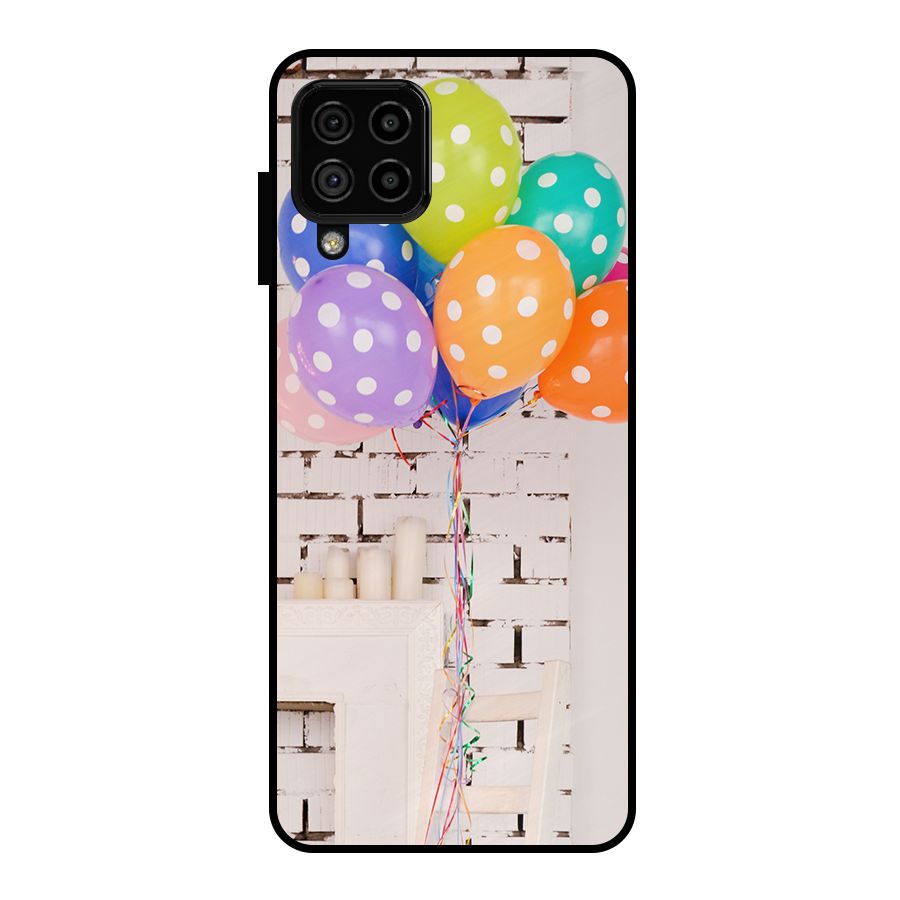 Party Balloons Metal Back Case for Galaxy A22 4G