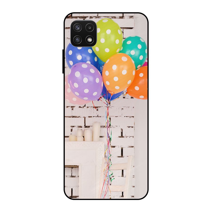 Party Balloons Metal Back Case for Galaxy A22 5G
