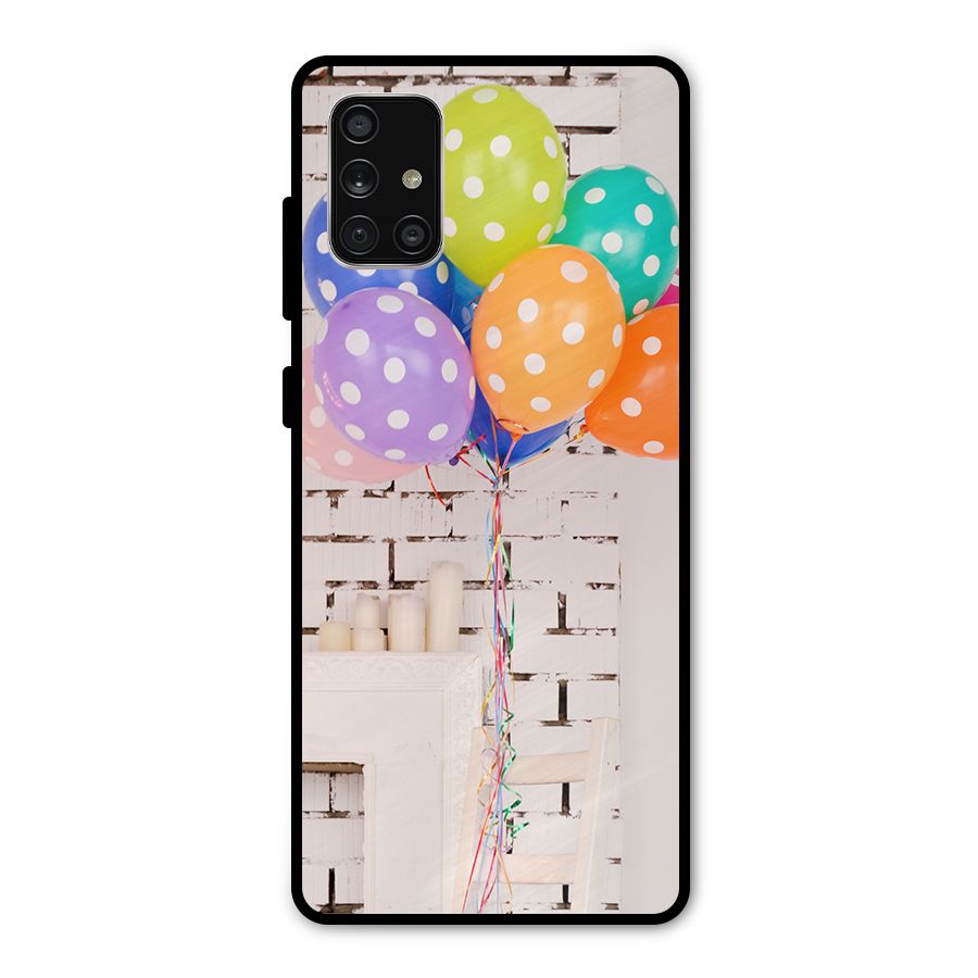 Party Balloons Metal Back Case for Galaxy A71