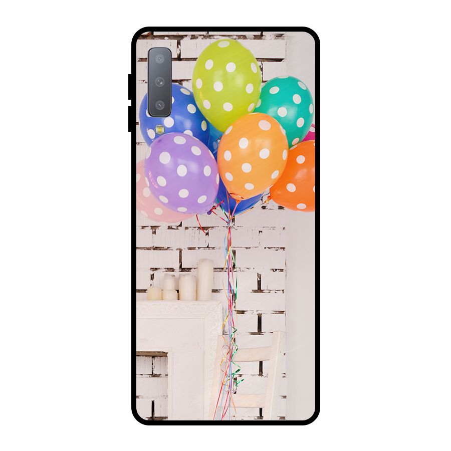 Party Balloons Metal Back Case for Galaxy A7 (2018)
