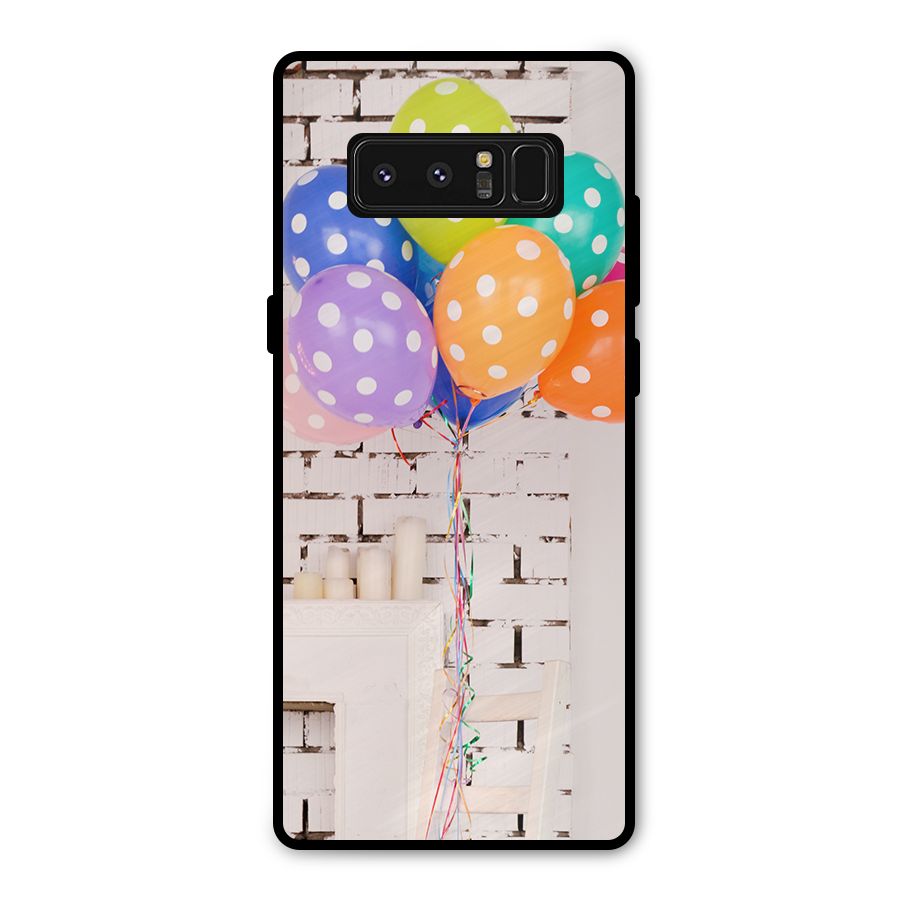 Party Balloons Metal Back Case for Galaxy Note 8