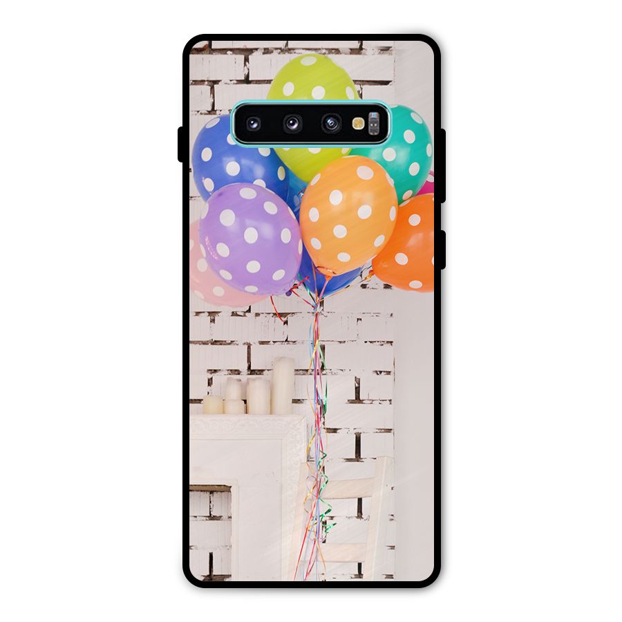 Party Balloons Metal Back Case for Galaxy S10 Plus
